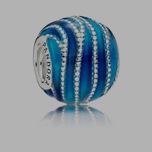 Pandora Blue Swirls Charm